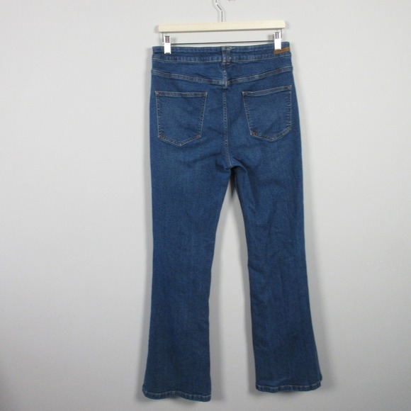 Pilcro Anthropologie High Rise Trouser Bootcut Jeans Women 31 Button Fly 684 - Picture 2 of 13